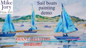 The Sunday Art Show - Sail Boats on the River Exe at Exmouth Painting Tutorial